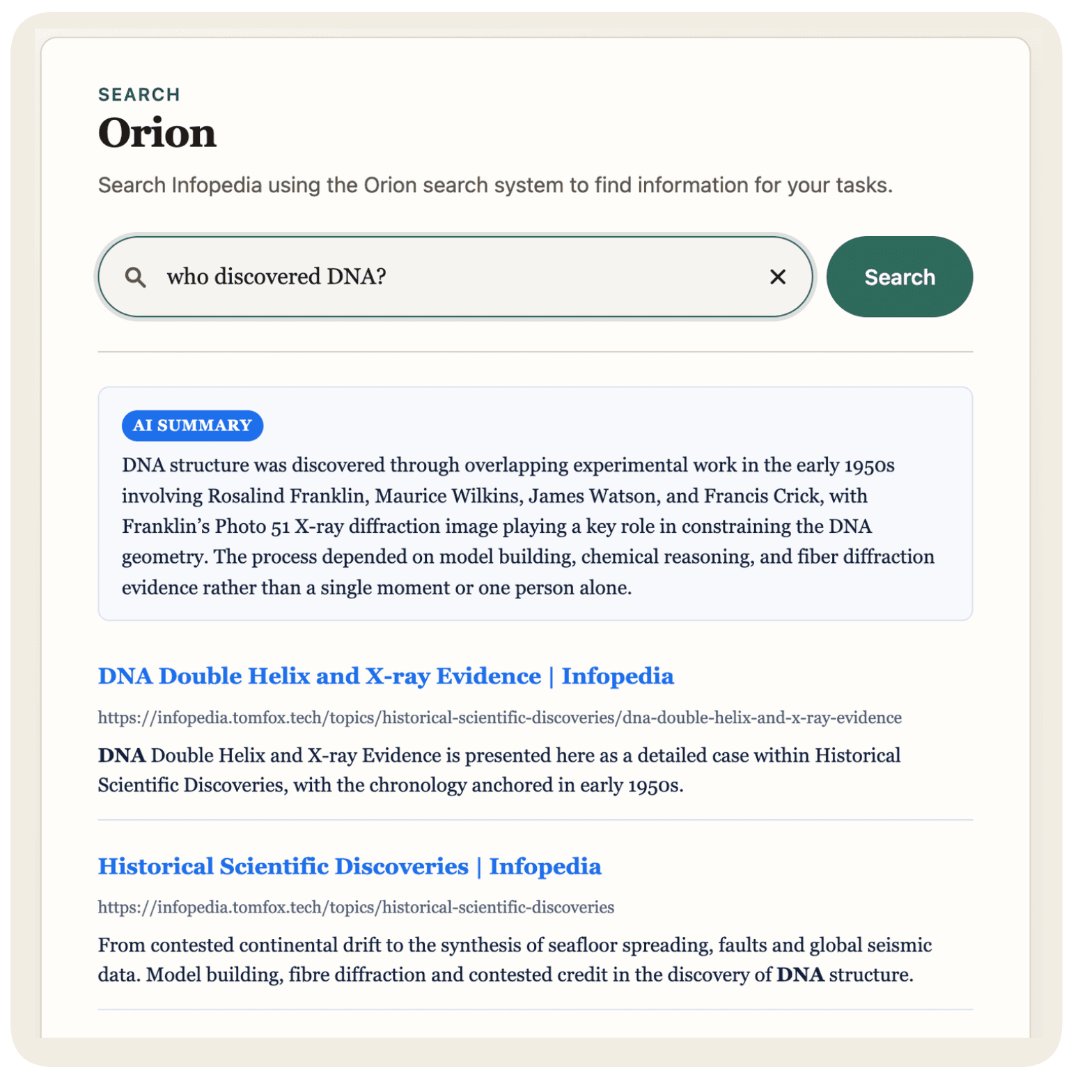 Populated widget state